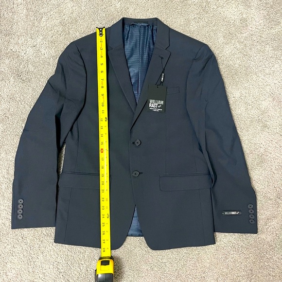 38S 2Pc Suit Men's Navy Blue William Rast Blazer & Pants - Picture 8 of 15